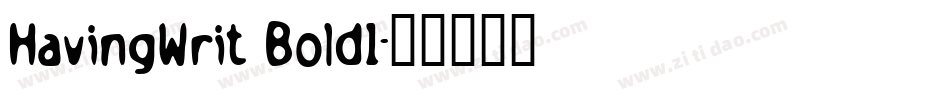 HavingWrit Bold1字体转换